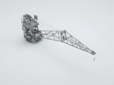 Naval Crane 3 - World War 2 Warship 3D model