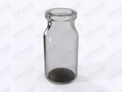 Glass vial - GME 402 - Vial - antibiotics - 8 ml 3D model
