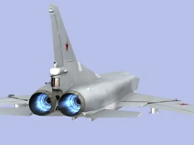 Tupolev Tu-22M3 strategic bomber Low-poly 3D model