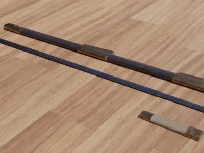 Chinese Single-edged sword Huanshou Dao Low-poly 3D model