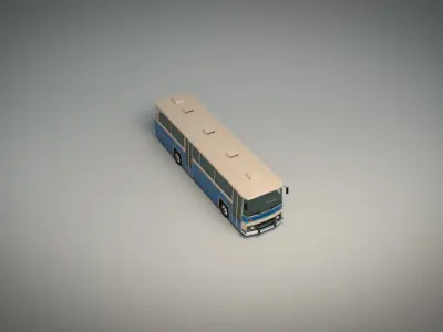 Low Poly City Bus 03 Low-poly 3D model