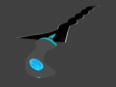 Keris-9 sword Low-poly 3D model