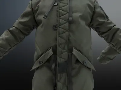 Parka Coat 3D model