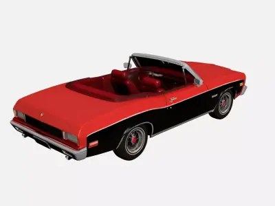 1970s Early Vintage Classic Convertible 3D model Free 3D model
