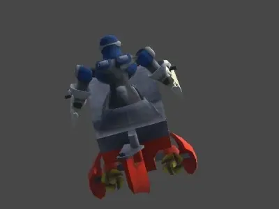 Robot boat1 Low-poly 3D model