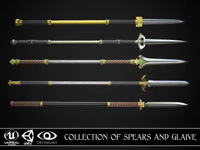 Full Collection of Melee Weapons 3D Model Pack