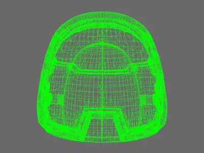Space Knights V4 Savage Plain Shoulder Pads Type C 3D print model