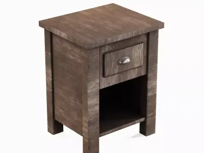 Antique End Table 02 Low-poly 3D model