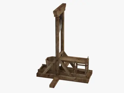 Lowpoly Guillotine Low-poly 3D model