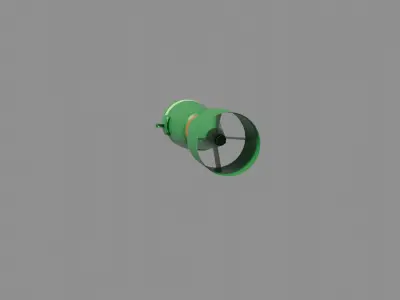 British Explosive Ordnance F 20lb Mk I bomb Low-poly 3D model