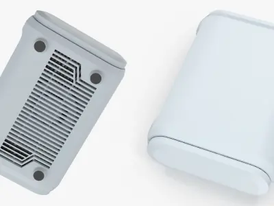 Small Form-Factor Wi-Fi Router with Ports 3D model