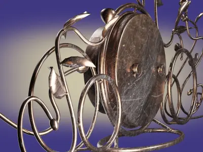 Bronze table clock 3D model