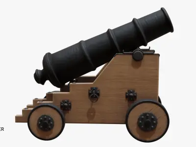 CANNONBALL - PBR - TOON Low-poly 3D model