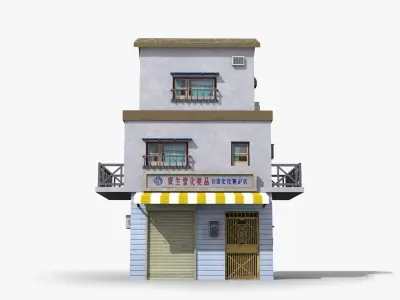 Japanese House x10 Low-poly 3D model purchase
