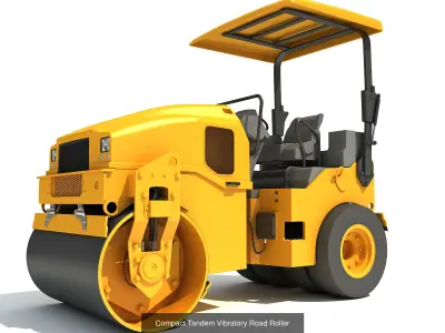 Road Construction Equipment Collection 3D Model Pack