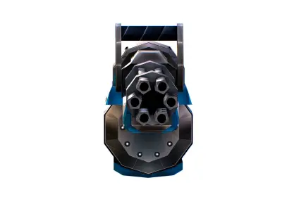 LowPoly Sci-Fi Assault Heavy Machine Gun Low-poly 3D model buy