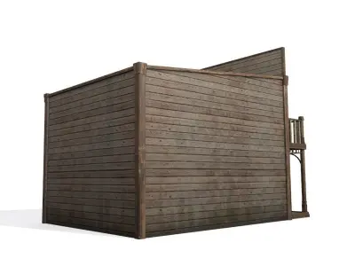 house wild west Low-poly 3D model purchase
