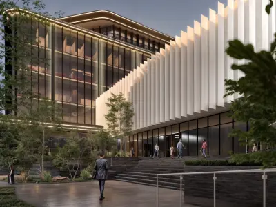 Modern Corporate Office Building - Detailed Revit Model 3D model