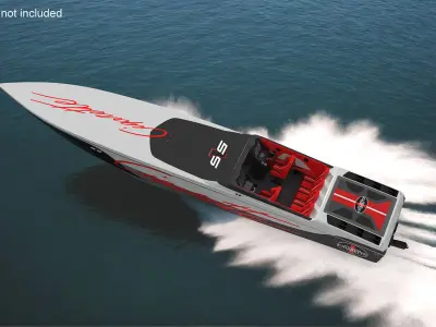 Cigarette Boat 515 Red 3D model
