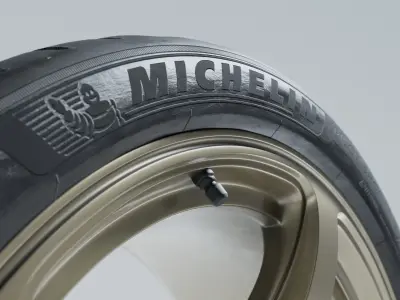 Michelin Street Wheel HighPoly LowPoly 3D model