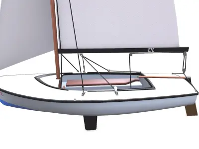 Sail Boat Low-poly PBR Low-poly 3D model