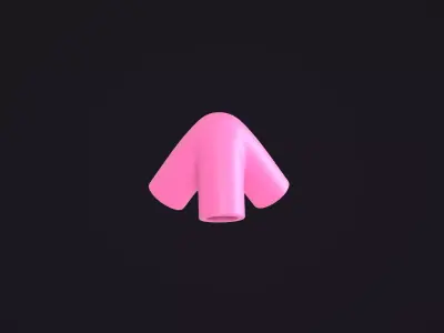 4 way tent pole connector 3D model