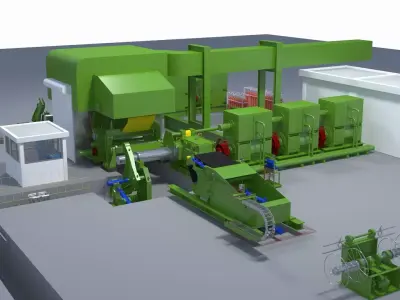 Cold Rolling Mill 3D model