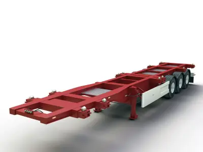 Shipping Container Trailer 3D model