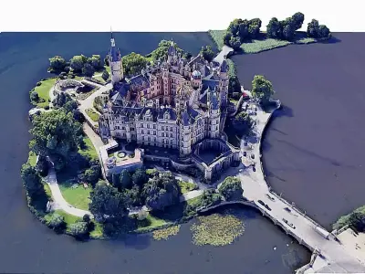 Schwering Castle - Palace - close up Low-poly 3D model