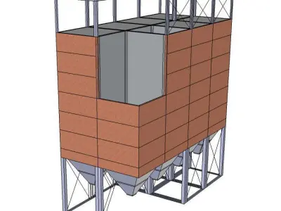 Square Silo  3D model