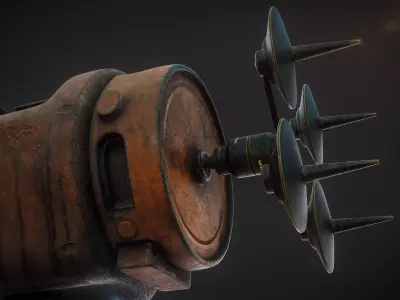 Satellite gun 3D model