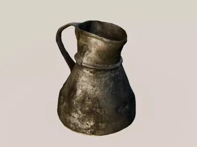 Old Corroded Copper Mug Free low-poly 3D model