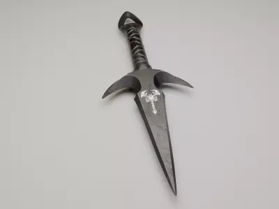 Combat knife with scorpion Texture 3D model