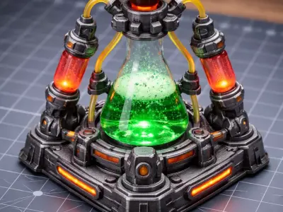 SciFi Alchemists Lab Glowing Potion Station 3D print model