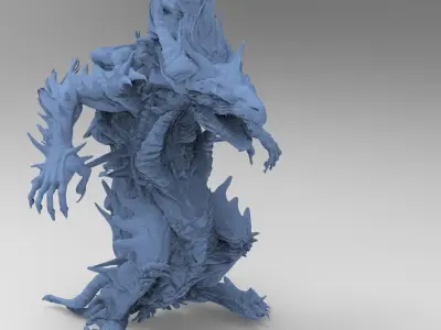 Demon gate Statue gargoyle Claws  3D model