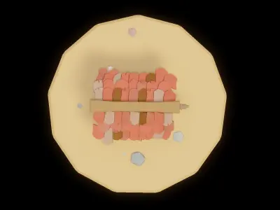 Low Poly Well water Free 3D model