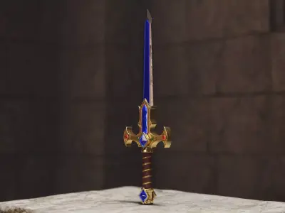 Fantasy Sword set 01 Low-poly 3D model