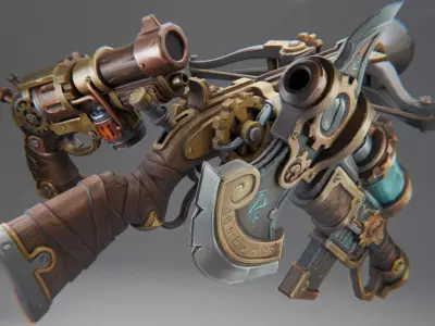 Arcane style weapons kit 3D model