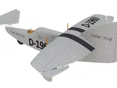 Focke-Wulf F 19 Ente Low-poly 3D model