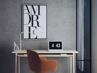 Office chair Low-poly 3D model get