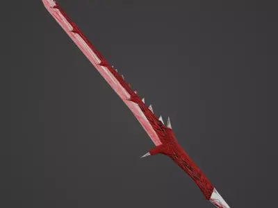 Stylized Lizard Blade PBR Low-Poly game ready Low-poly 3D model