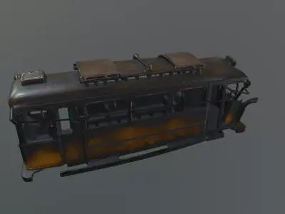 destroyed vehicles pack Low-poly 3D model