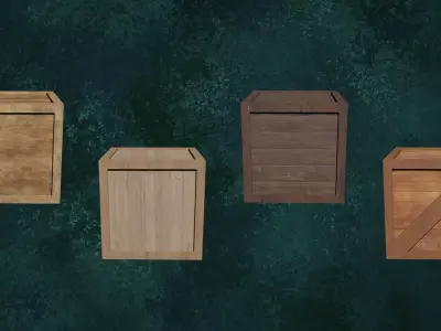 Wood Boxes Series Heavy Crates Cargo Lot1 Group1 3D model