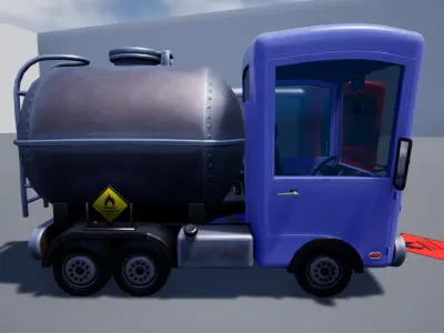 Stylized Truck Pack Low-poly 3D model