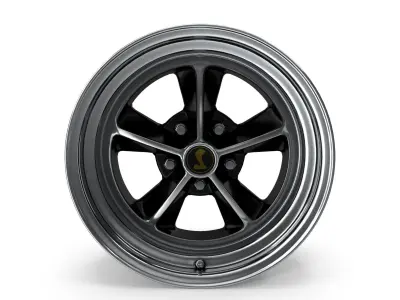 Legendary Wheel Co GT9 Alloy Wheel 17x8 BlackMachined 1965-1973 3D model
