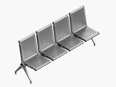 Public Industrial Seats Low-poly 3D model