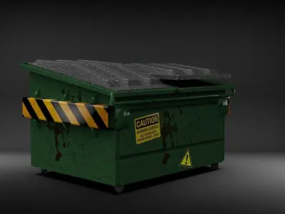 Dumpster 3d model Low-poly 3D model