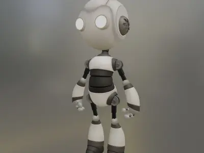Robot 3d Low Poly 3D model
