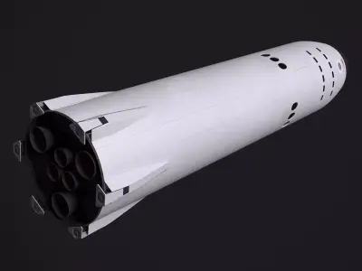 SpaceX Lunar Optimized Starship  3D model