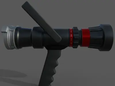 Firehose gun with handle 3D model